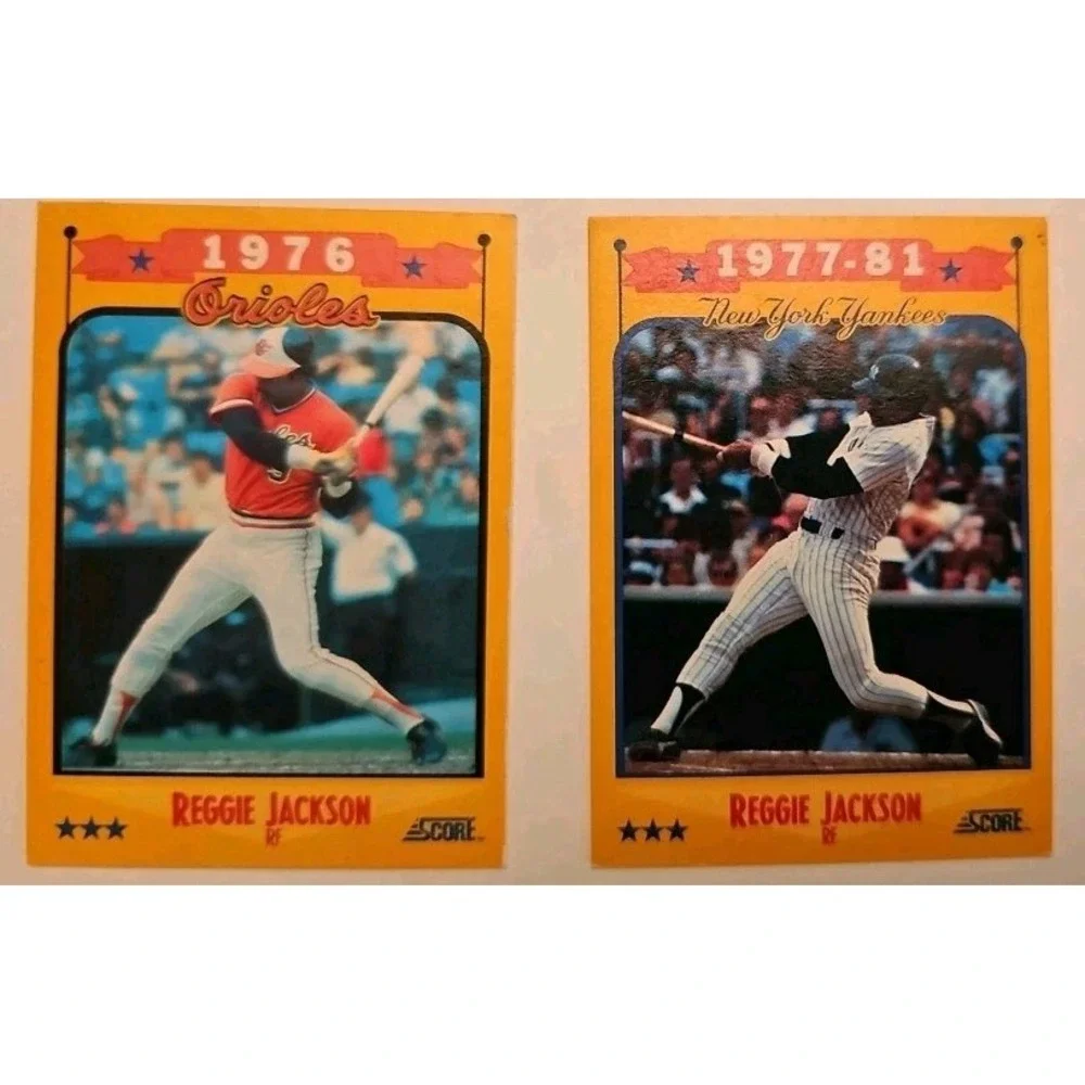 1988 Score Inserts Reggie Jackson Lot of 6 #500, 501 (2) #502 (2) #500 & #501